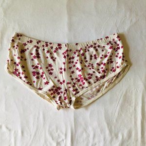 Nordstrom Scrapbook Dreams pink star pattern cheeky pajama bottoms size medium